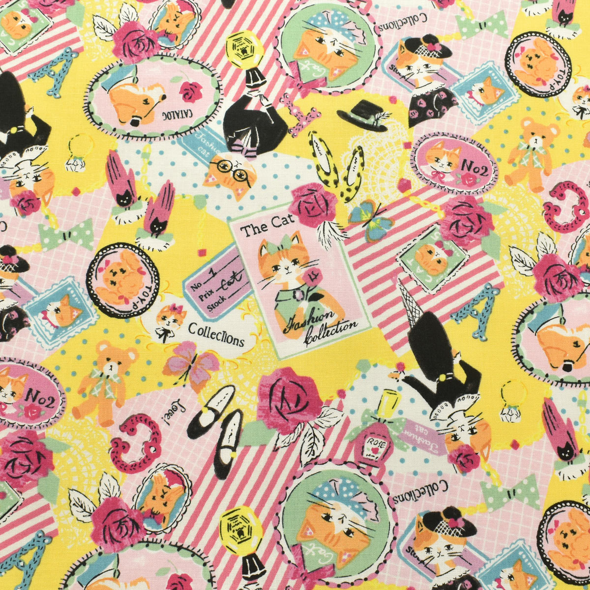 YUWA 有輪商店　コラージュ　シャーティング生地　SK829919　(30cm以上10cm単位切り売り)