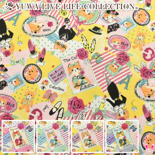 YUWA有輪商店コラージュシャーティング生地SK829919(30cm以上10cm単位切り売り)