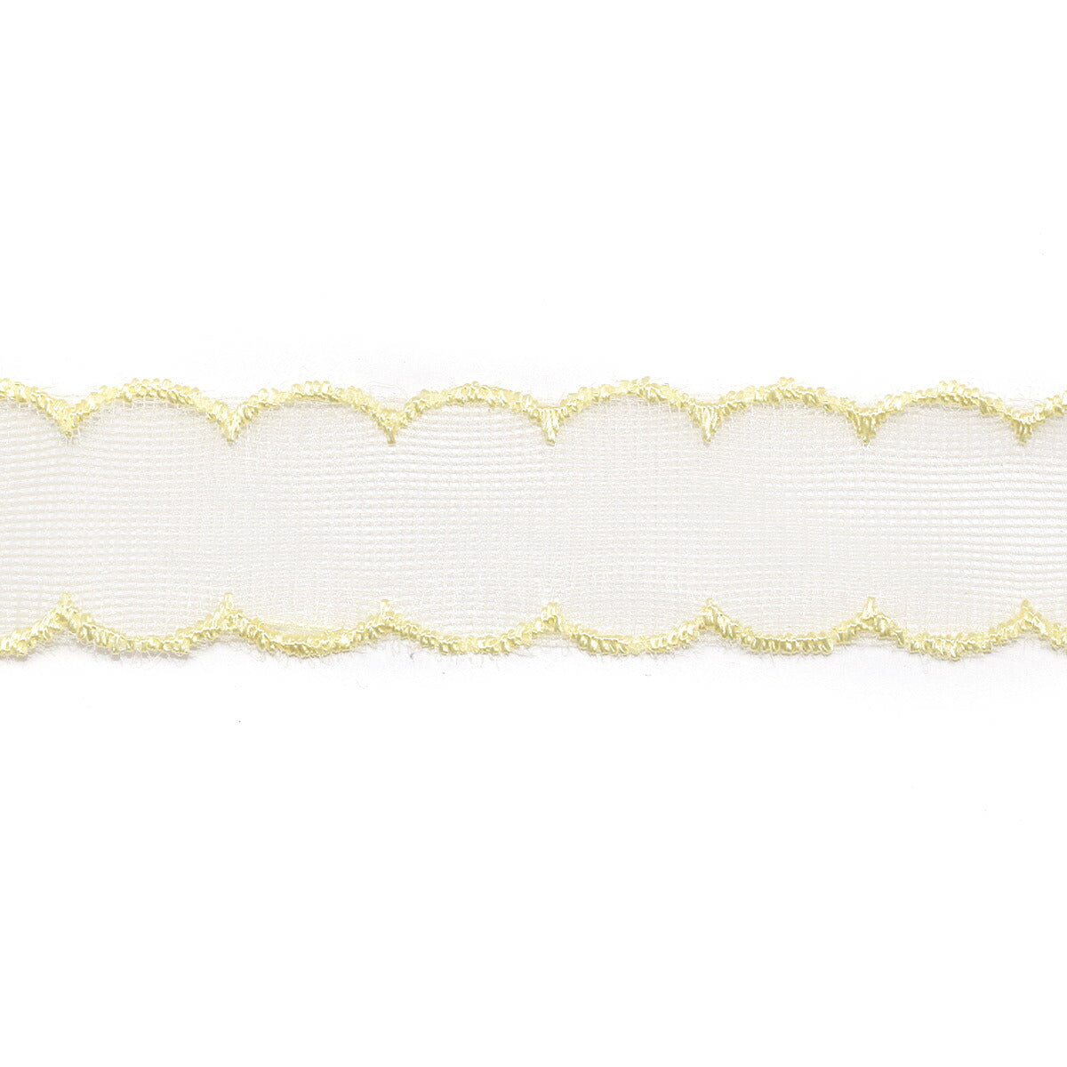 メッシュなふりふりスカラップリボン　幅25mm　1m単位　切り売り　(2m以上)
