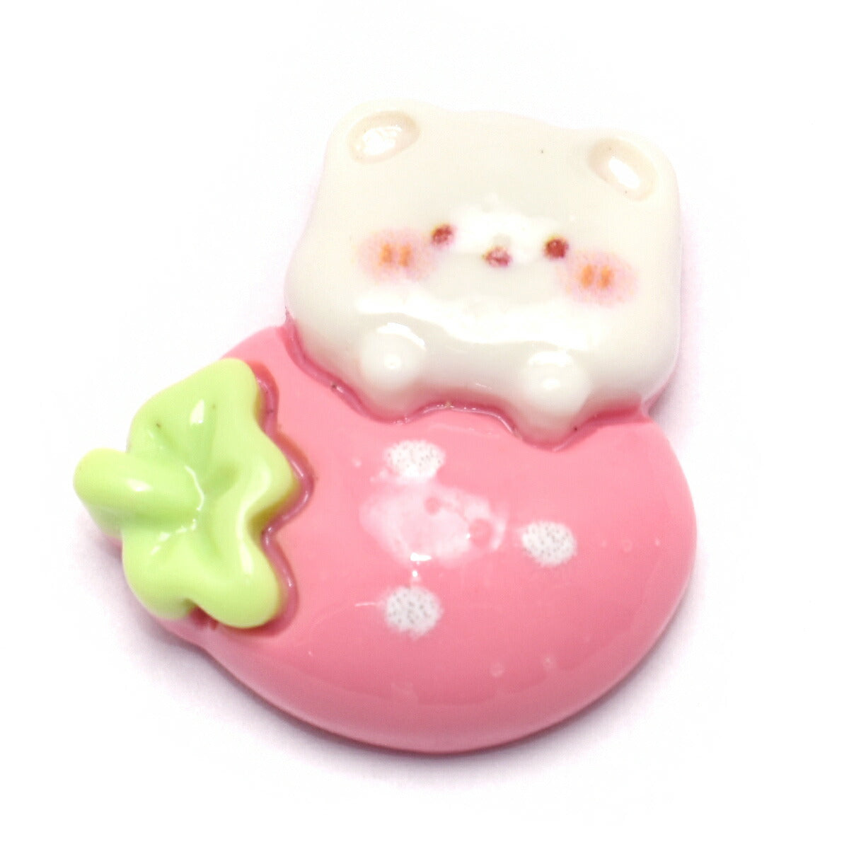 デコパーツ　しろくまとイチゴパーツ　4個