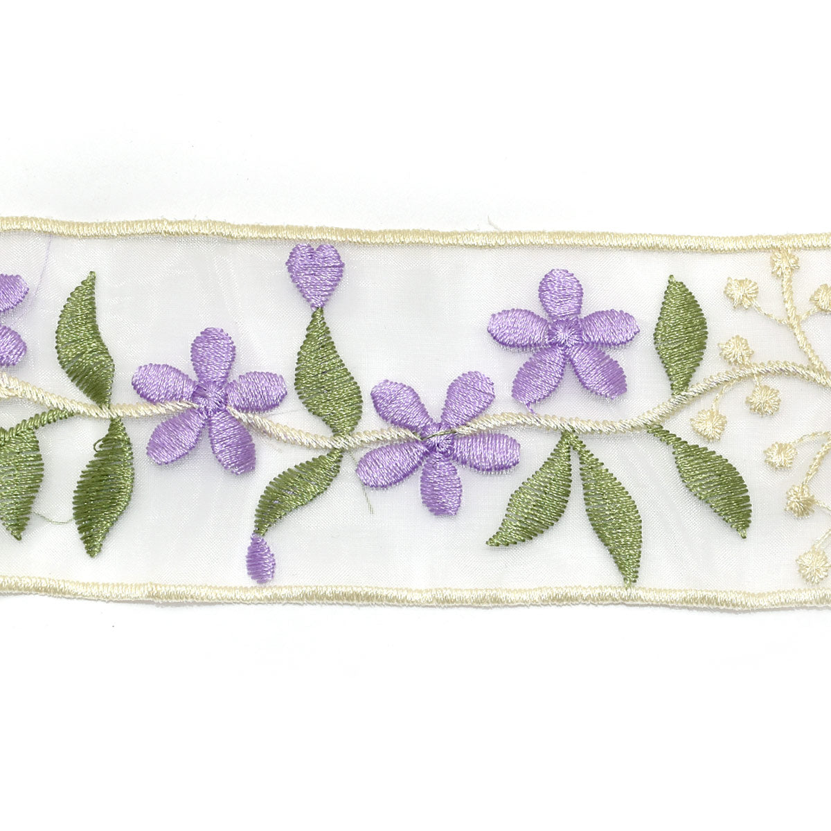 刺繍リボン　バインドフラワーシアーリボン　幅58mm　1m単位　切り売り