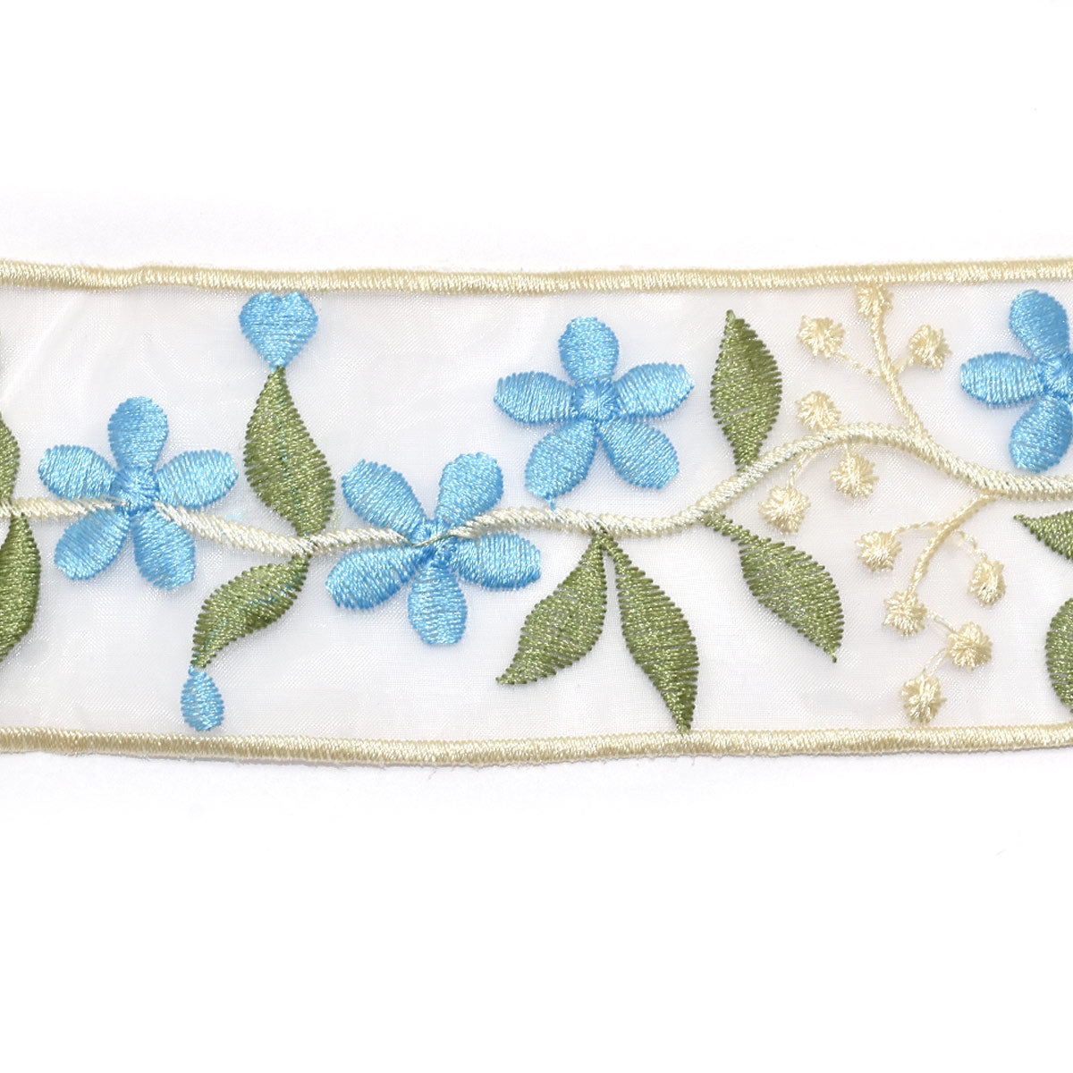 刺繍リボン　バインドフラワーシアーリボン　幅58mm　1m単位　切り売り