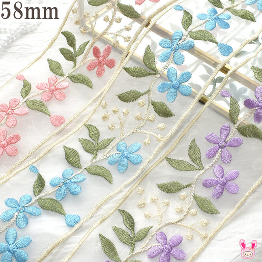 刺繍リボンバインドフラワーシアーリボン幅58mm1m単位切り売り
