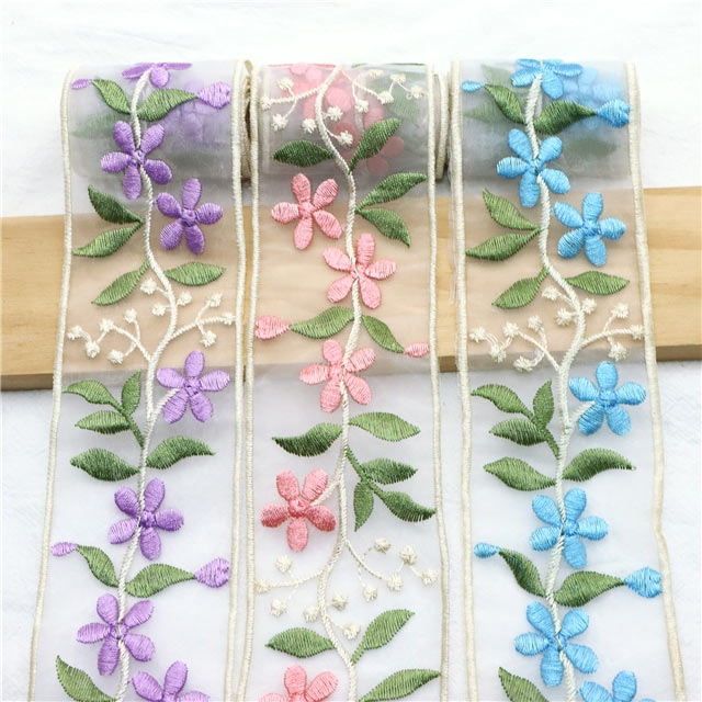 刺繍リボンバインドフラワーシアーリボン幅58mm1m単位切り売り