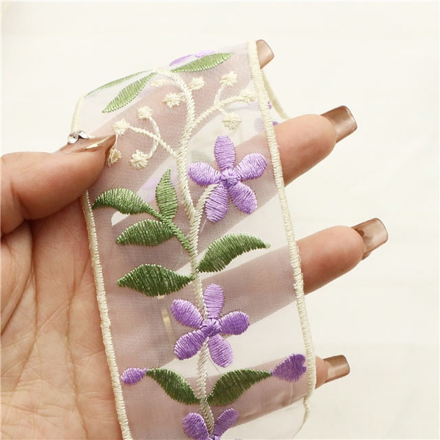 刺繍リボンバインドフラワーシアーリボン幅58mm1m単位切り売り