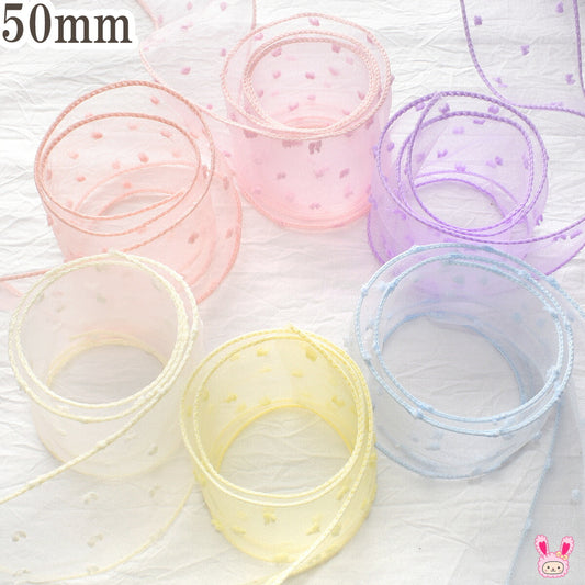 ポップコーンシアーリボン幅50mm1m単位切り売り(2m以上)