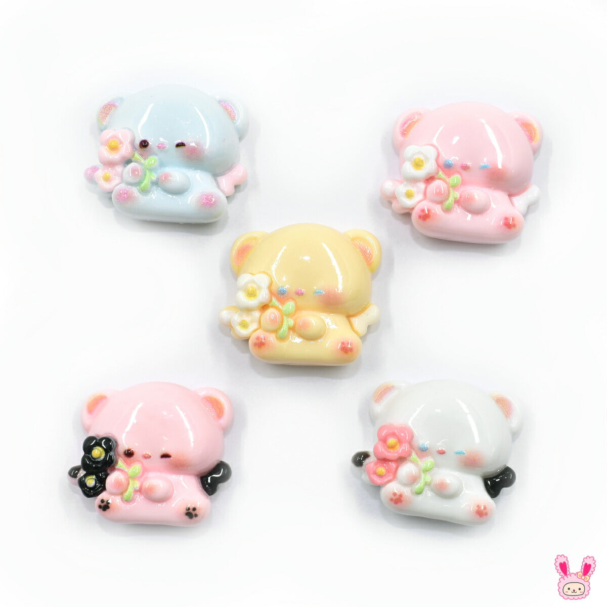 デコパーツ天使のくまちゃんパーツ4個「在庫限り」