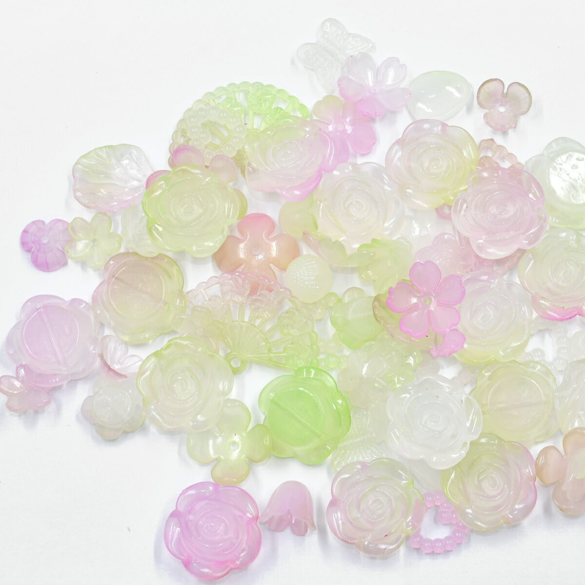 デコパーツ ゆめかわクリアカラーパーツ アソート 計り売り 約10g