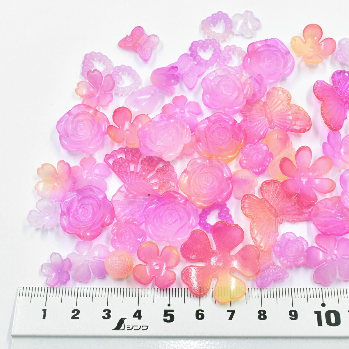 デコパーツ ゆめかわクリアカラーパーツ アソート 計り売り 約10g