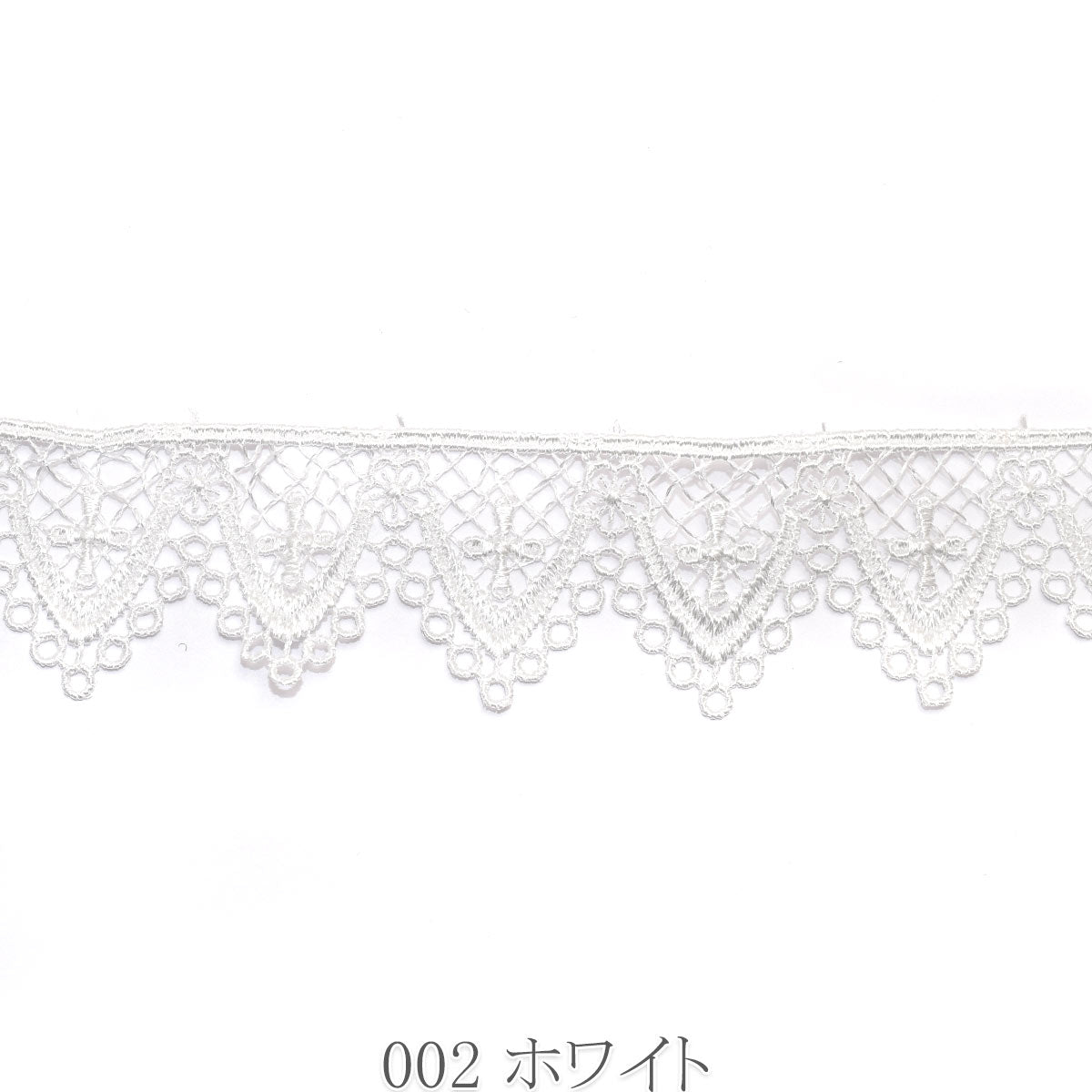 小花とゴシックレースリボン　幅35mm　1m単位　切り売り