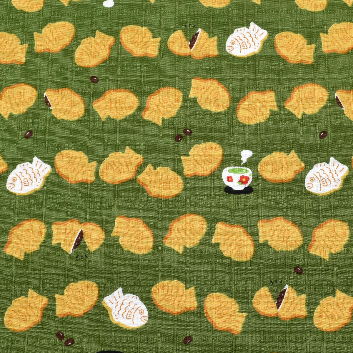 たい焼き時間　ドビー生地　 AP55109-1　コスモ　(30cm以上10cm単位切り売り)