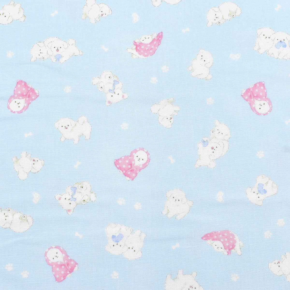 ふわふわワンコ　シーチング生地　 AP55202-3　コスモ　(30cm以上10cm単位切り売り)