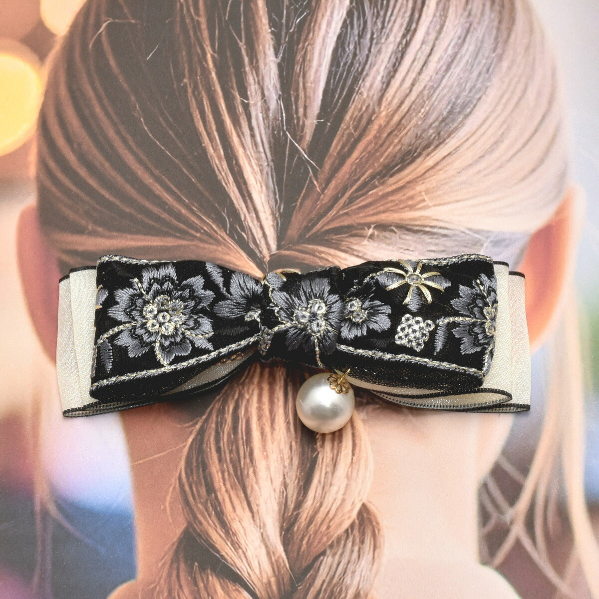 インド刺繍リボンエレガントなお花とスパンコールのシアー刺繍リボン幅40mm10cm単位切り売り(30cm以上)