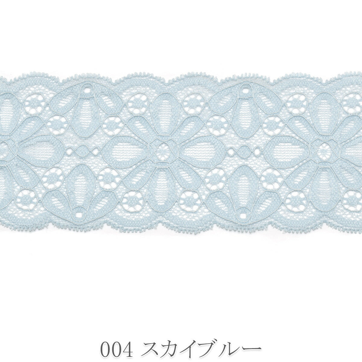ロマンティックフラワーストレッチレースリボン　幅65mm　1m単位　切り売り　(2m以上)