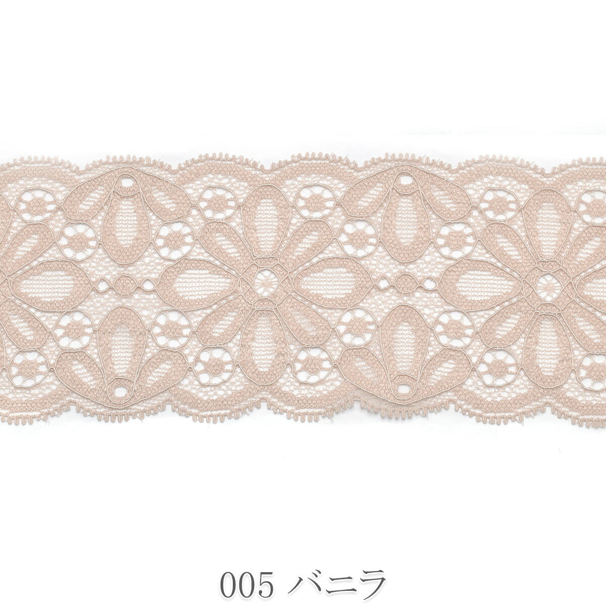 ロマンティックフラワーストレッチレースリボン　幅65mm　1m単位　切り売り　(2m以上)