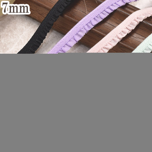 ミニギャザーフリルストレッチリボン幅7mm1m単位切り売り(2m以上)