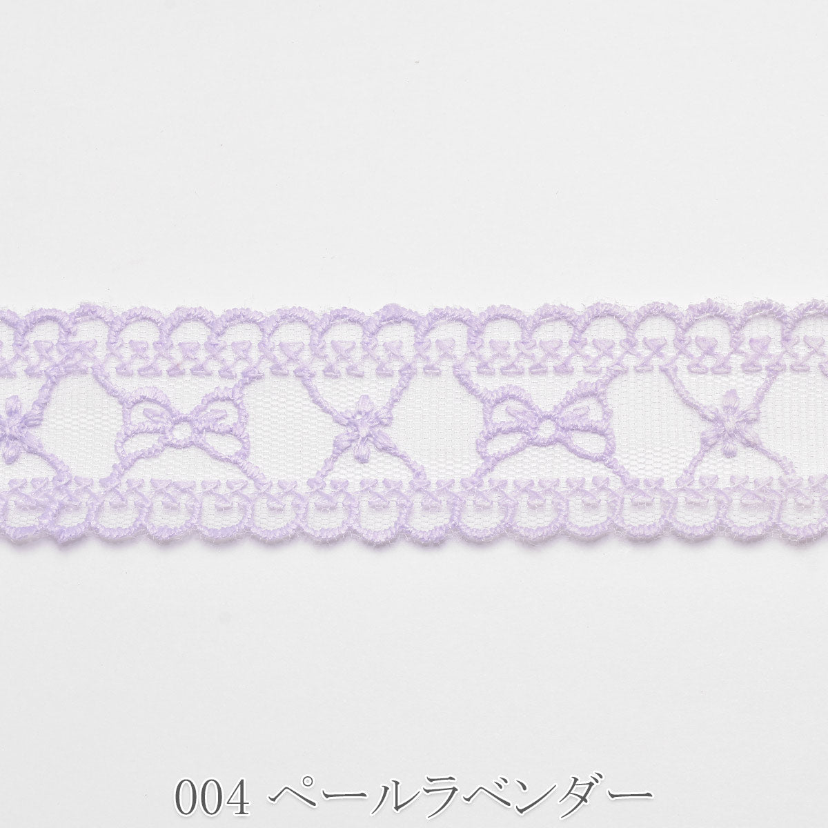 パステルリボン刺繍のスカラップリボン　幅35mm　1m単位　切り売り　(2m以上)