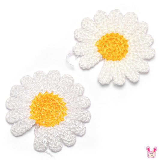 白いお花の刺繍モチーフ6個