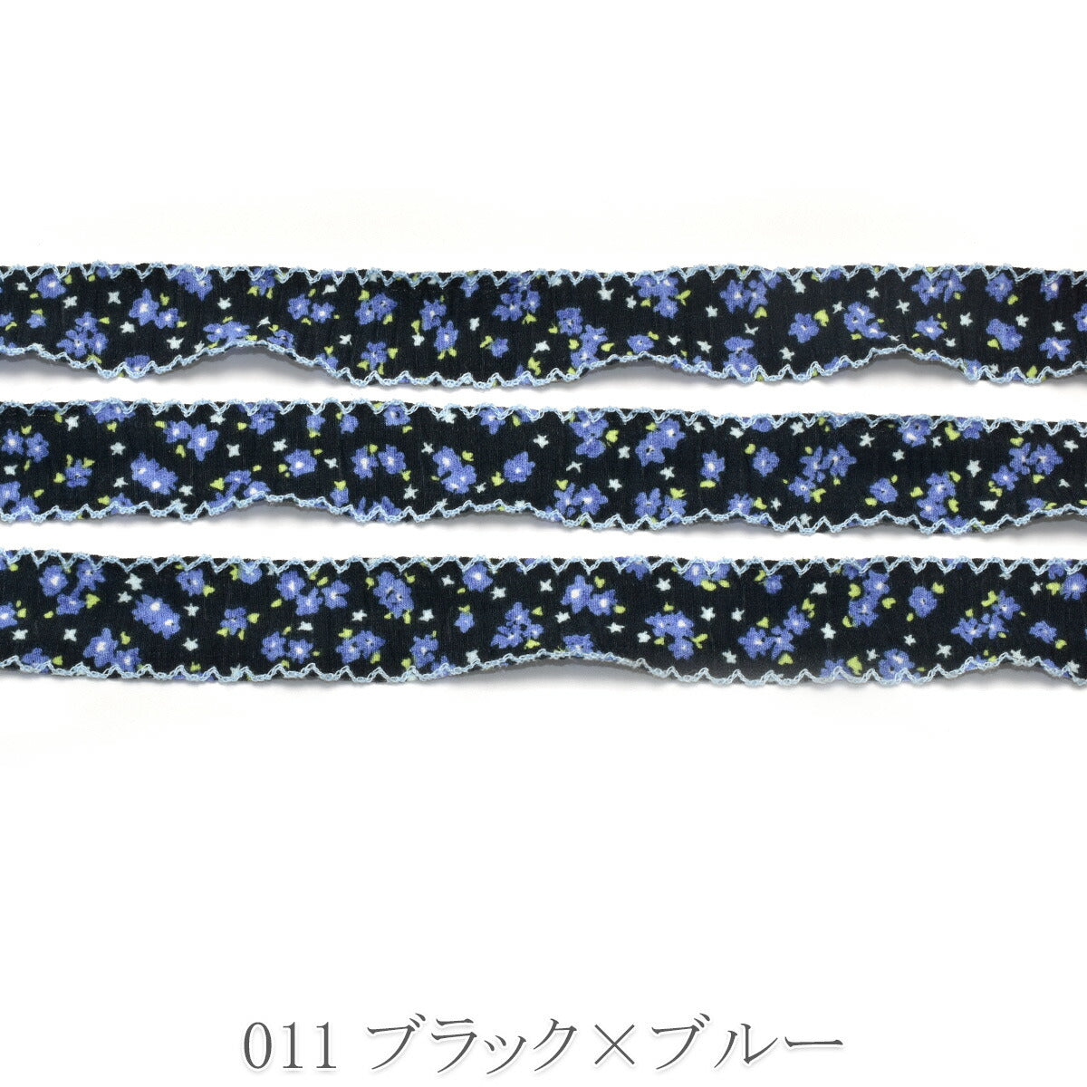 ガーリー小花のファブリックリボン　幅25mm　1m単位　切り売り