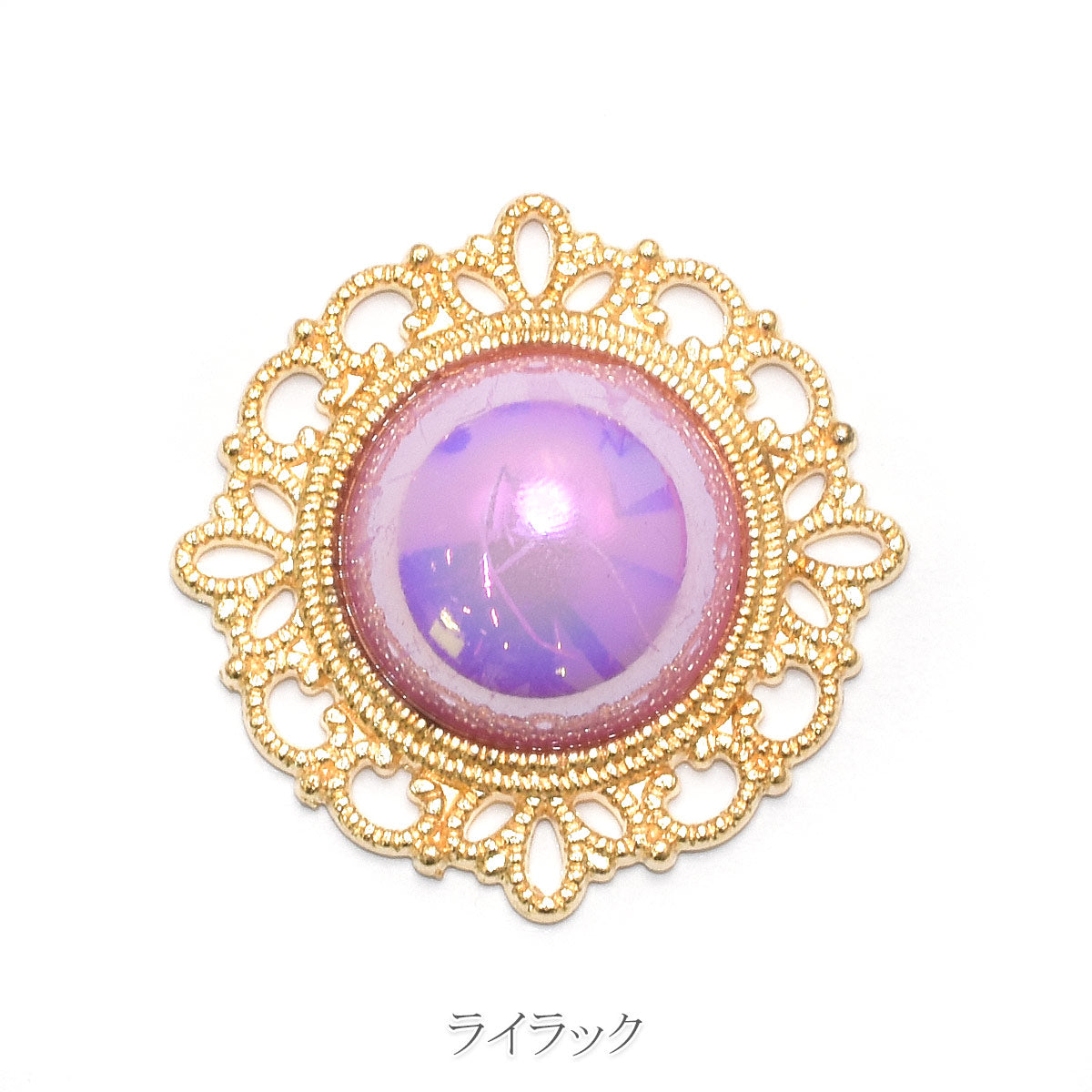 アクセサリーパーツ　オーロラパステルビジュー　1個