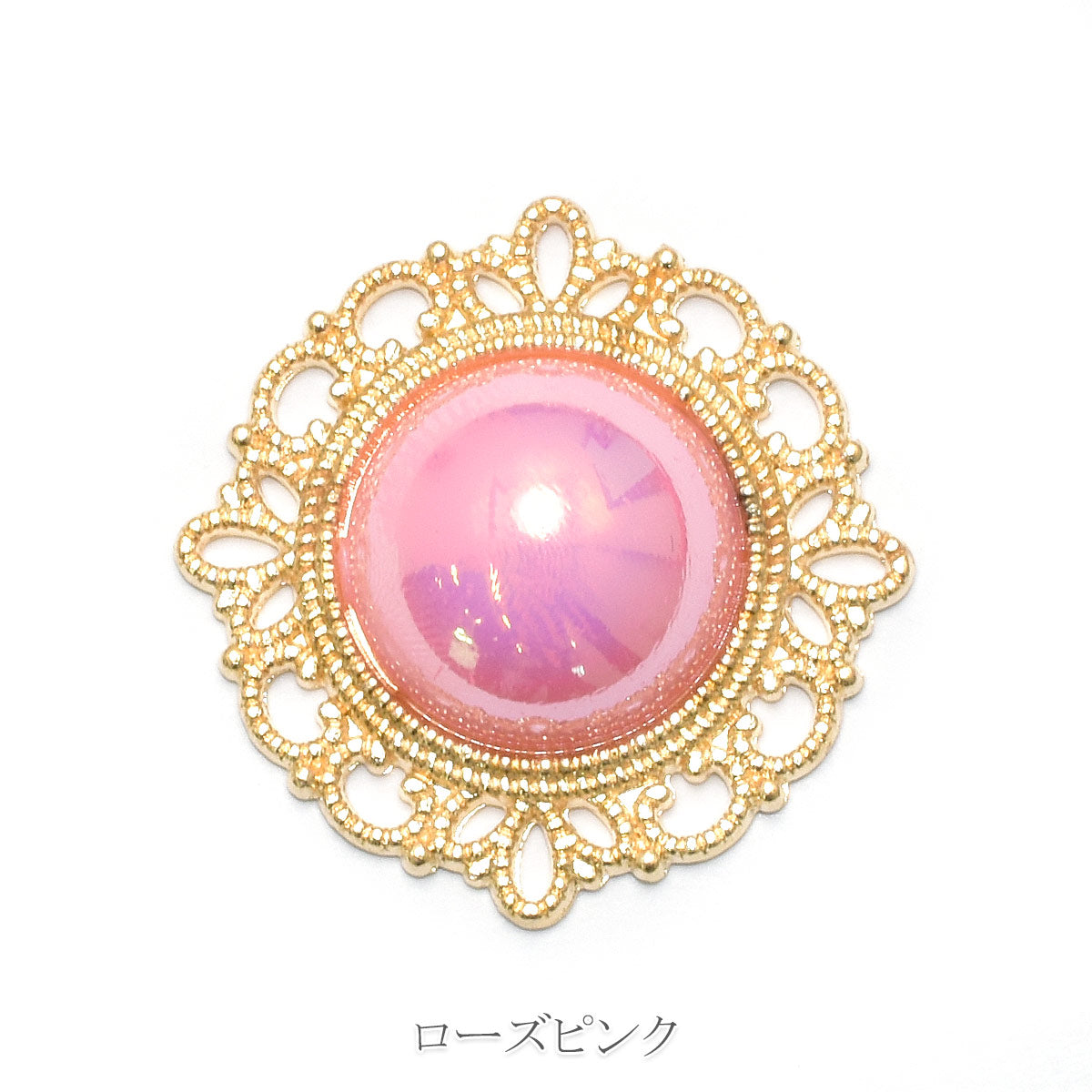 アクセサリーパーツ　オーロラパステルビジュー　1個