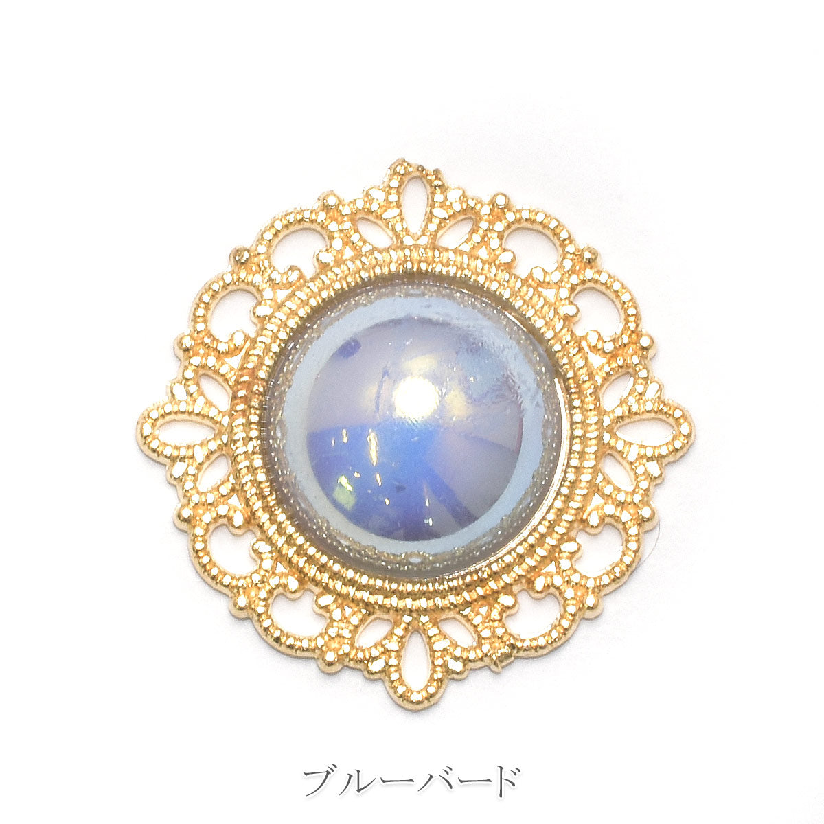 アクセサリーパーツ　オーロラパステルビジュー　1個