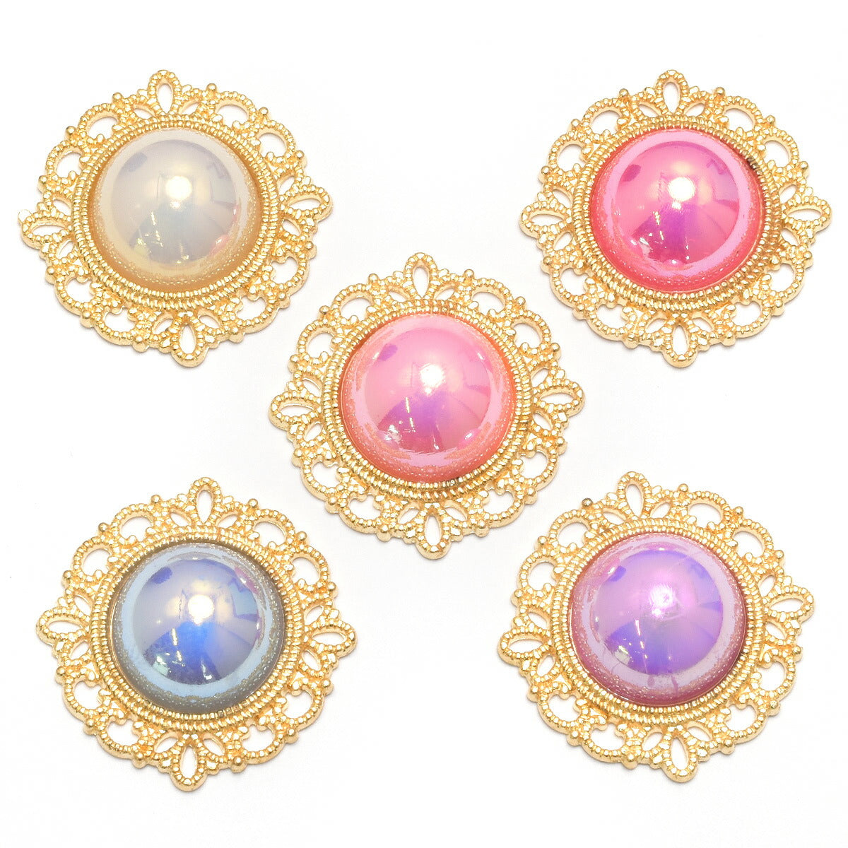アクセサリーパーツオーロラパステルビジュー1個