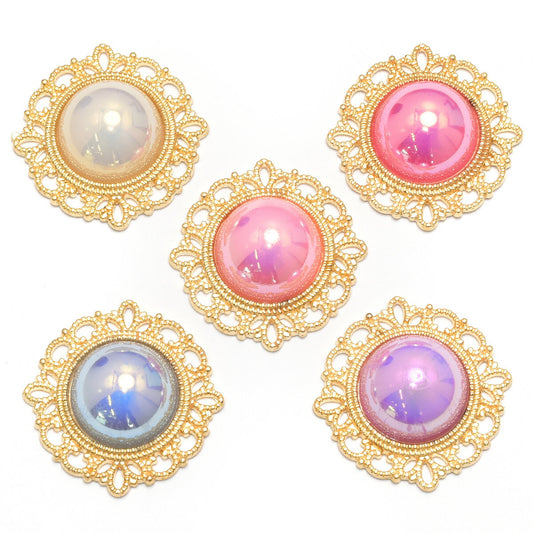 アクセサリーパーツオーロラパステルビジュー1個