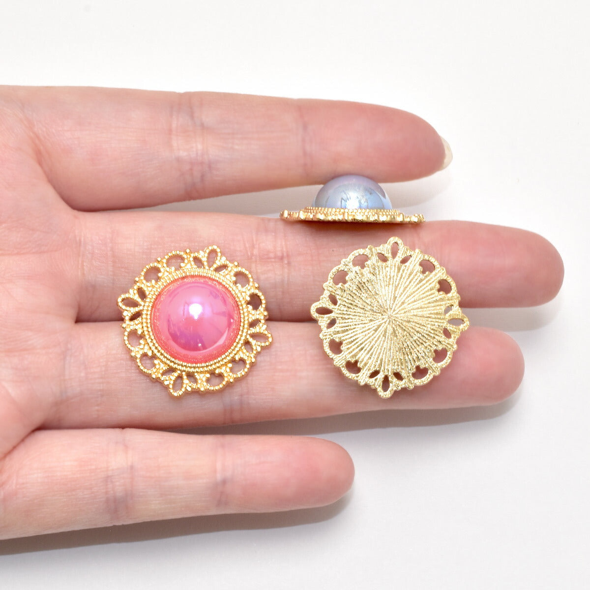 アクセサリーパーツオーロラパステルビジュー1個