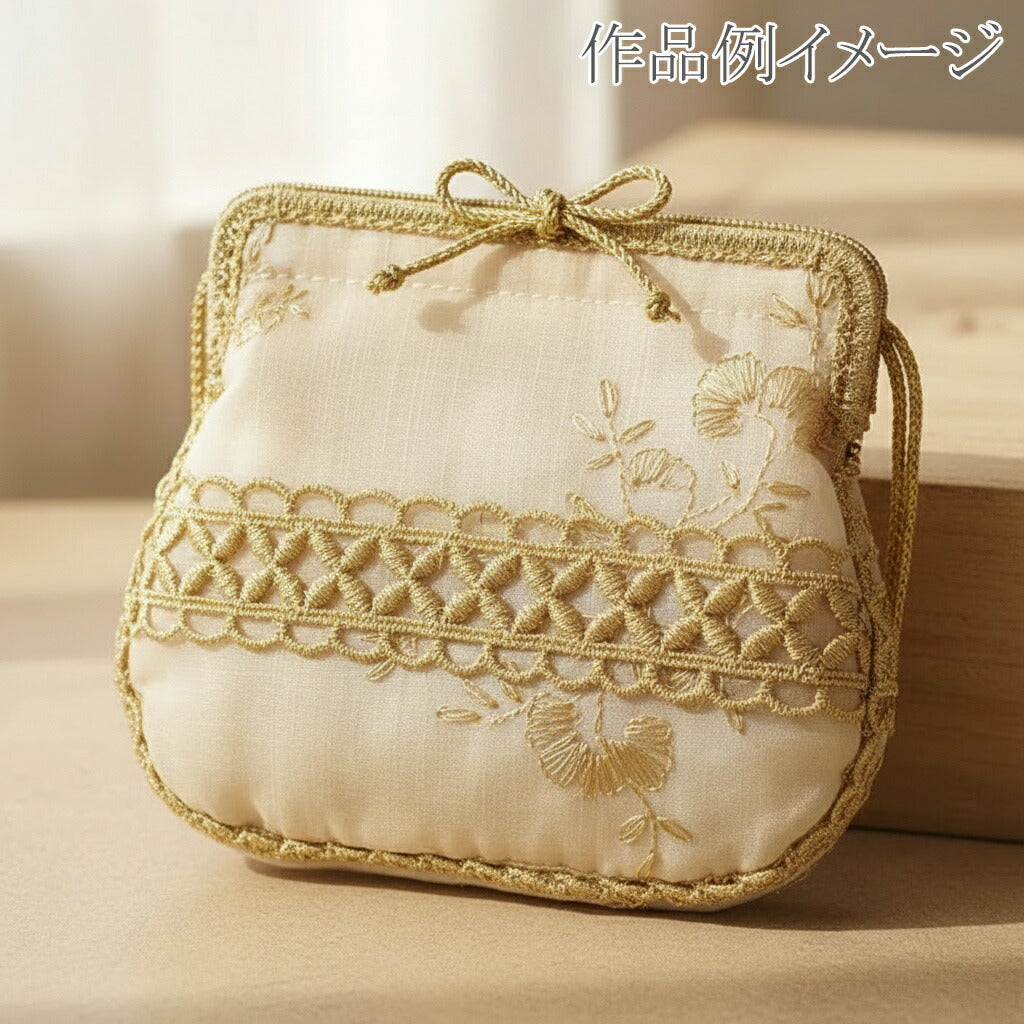 ゴールドスカラップとお花のブレード幅30ｍｍ1m単位切り売り