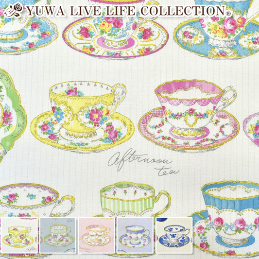 YUWA有輪商店アフタヌーンティーカップミューファンシャーティング生地MF829903(30cm以上10cm単位切り売り)「在庫限り」