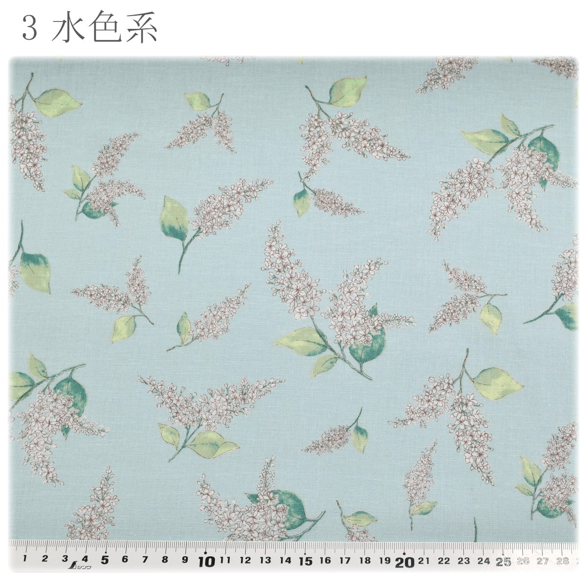 ライラックガーデン綿麻シーチング生地142-1362-A小泉(30cm以上10cm単位切り売り)「在庫限り」