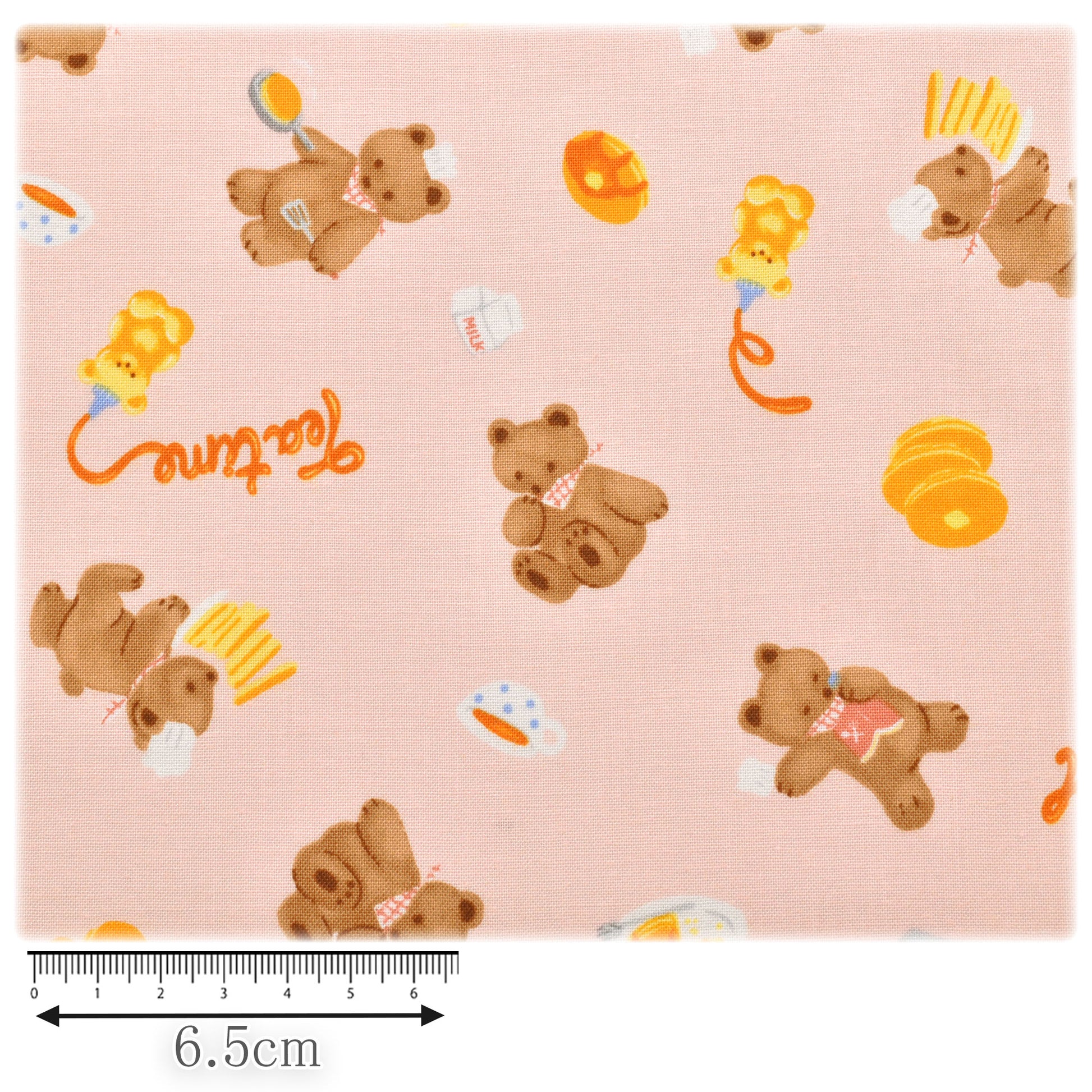 くまとパンケーキシーチング生地AP61208-2コスモ(30cm以上10cm単位切り売り)
