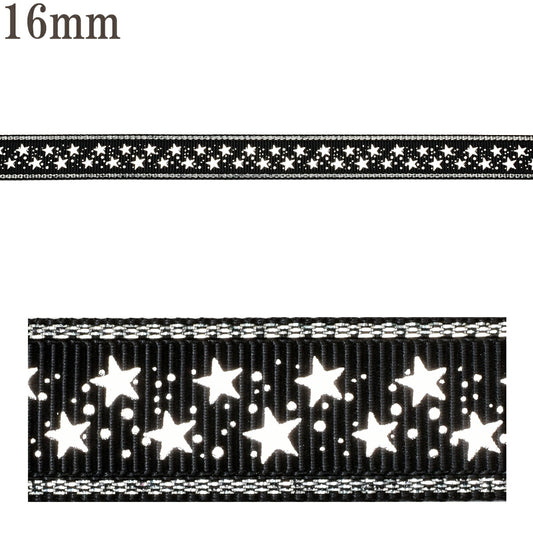 プリントリボンシルバースターの箔押しリボン幅16mm1m単位切り売り(3m以上)