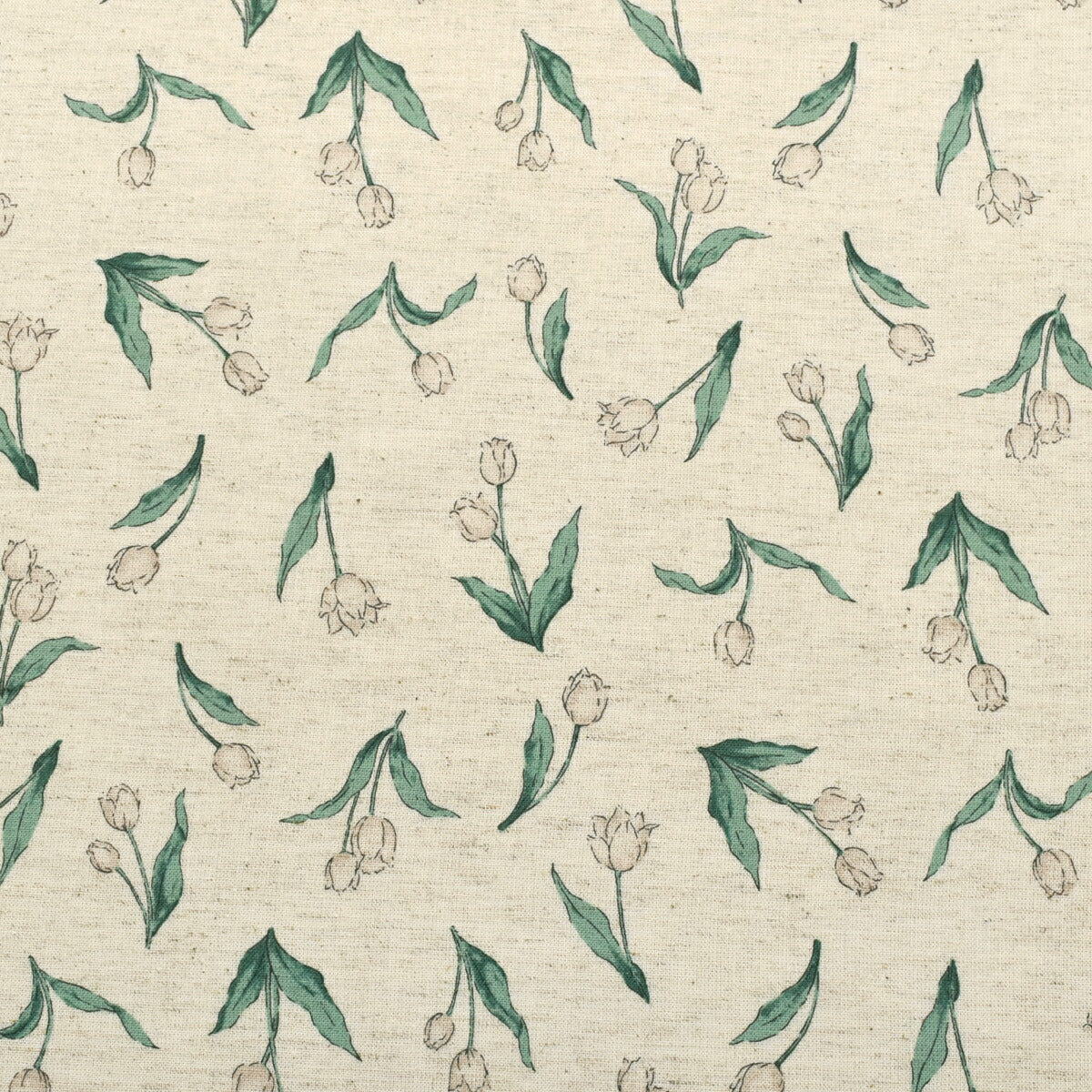 ナチュラルチューリップ　綿麻シーチング生地　142-1362-C　小泉　(30cm以上10cm単位切り売り)　「在庫限り」