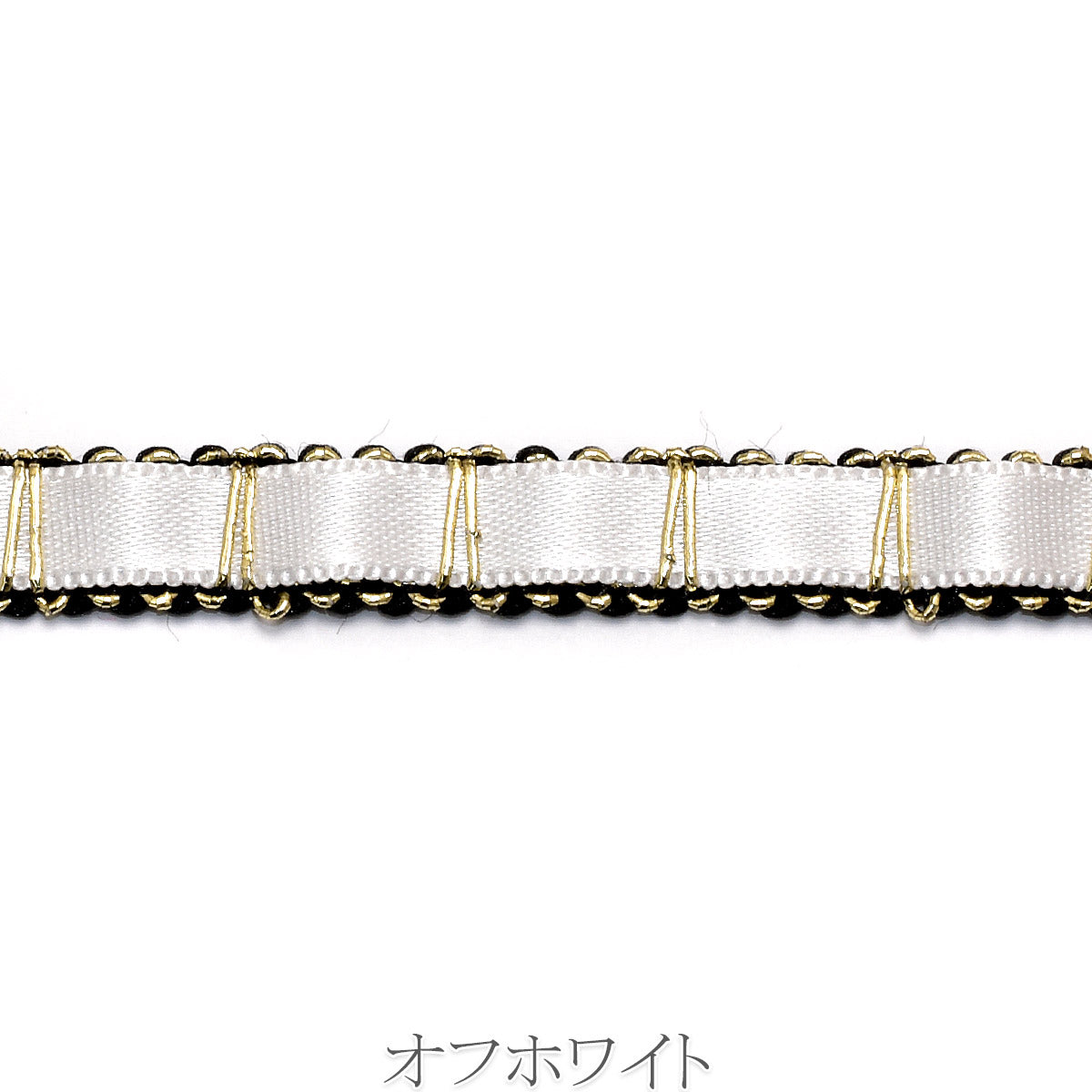 ラティスサテンとミニスカラップリボン　幅9mm　1m単位　切り売り　(2m以上)