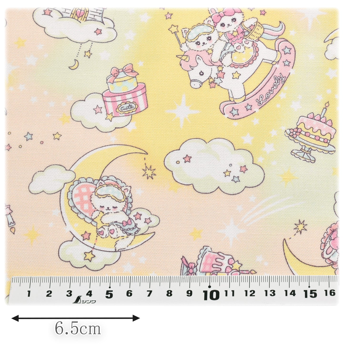 ドリーミーアニマルオックス生地AP51203-3コスモ(30cm以上10cm単位切り売り)「在庫限り」