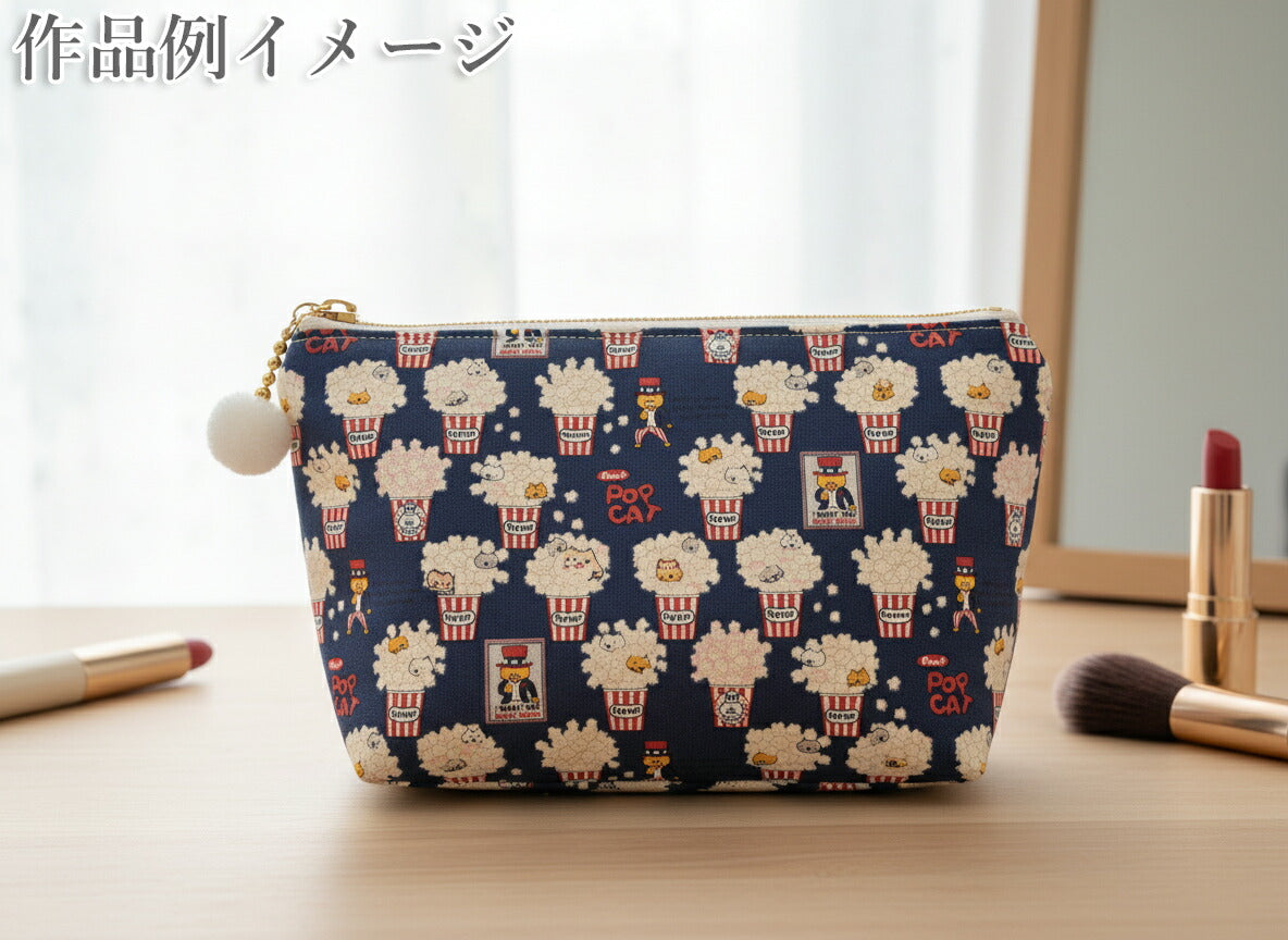 ポップキャットコットンキャンバス生地KTS7158コットンこばやし(30cm以上10cm単位切り売り)