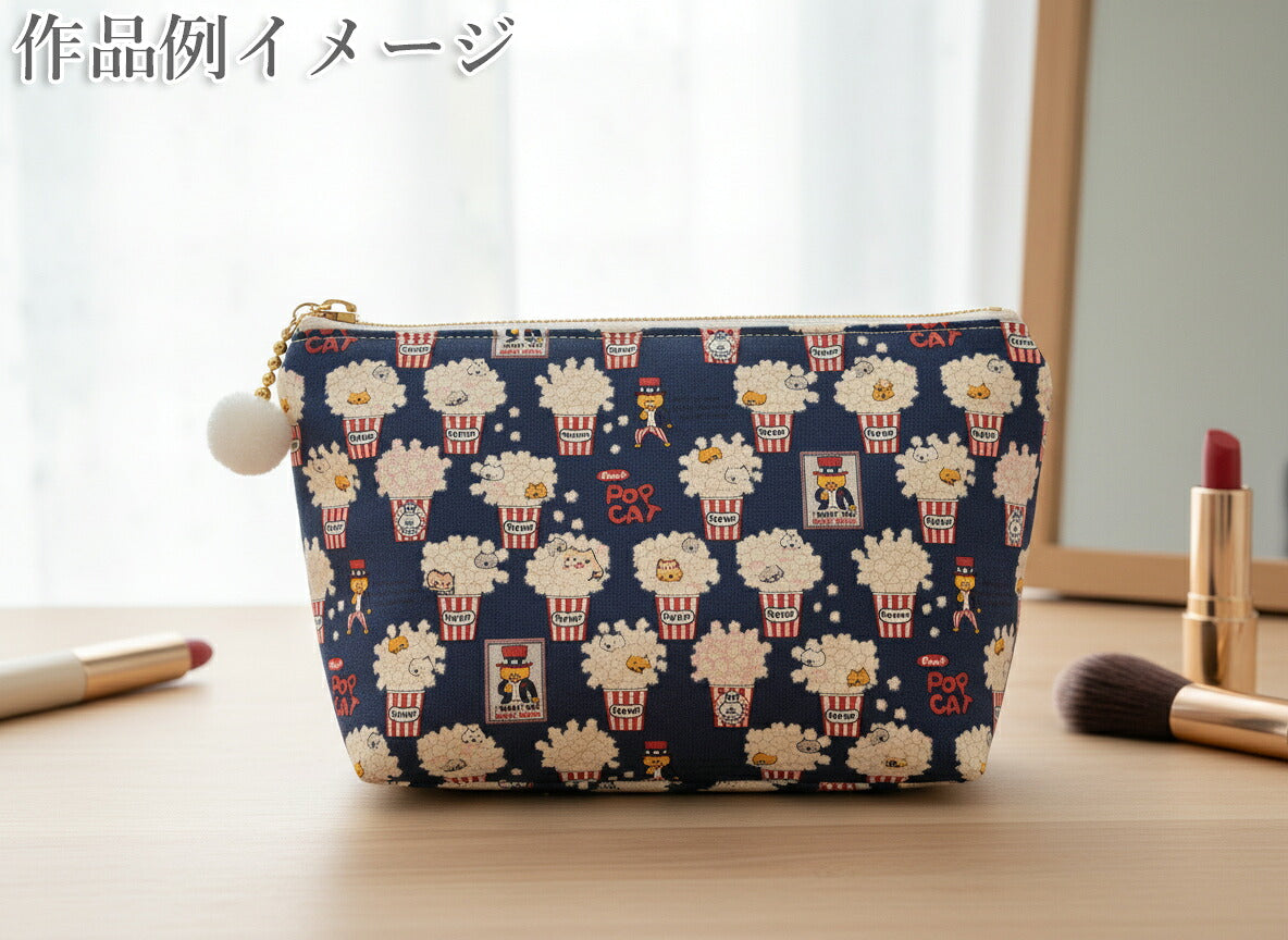 ポップキャットコットンキャンバス生地KTS7158コットンこばやし(30cm以上10cm単位切り売り)