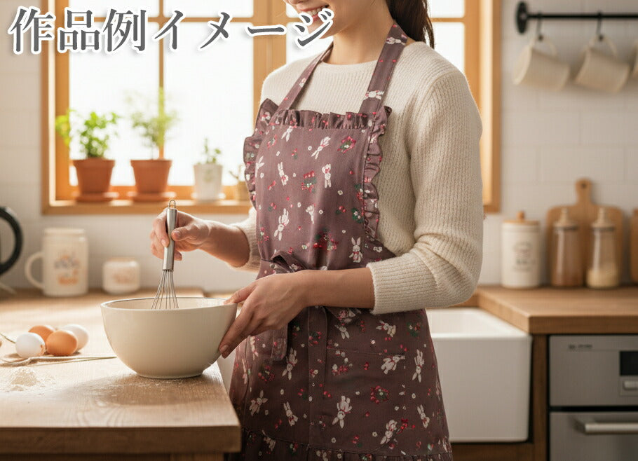 ラビットチェリーオックス生地CMOF-82清原(30cm以上10cm単位切り売り)