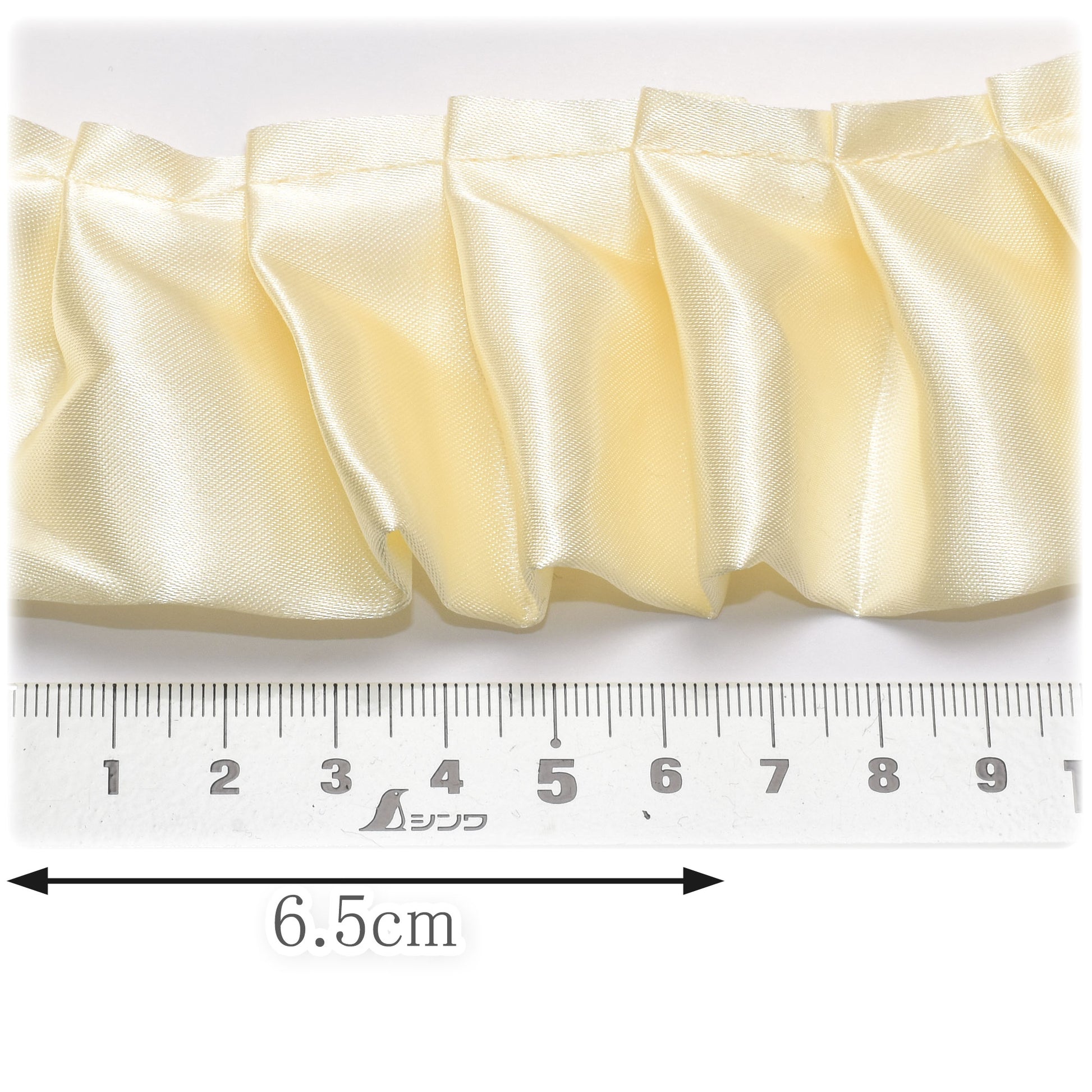 スリーブサテンプリーツ幅50ｍｍ10cm単位切り売り(70cm以上)