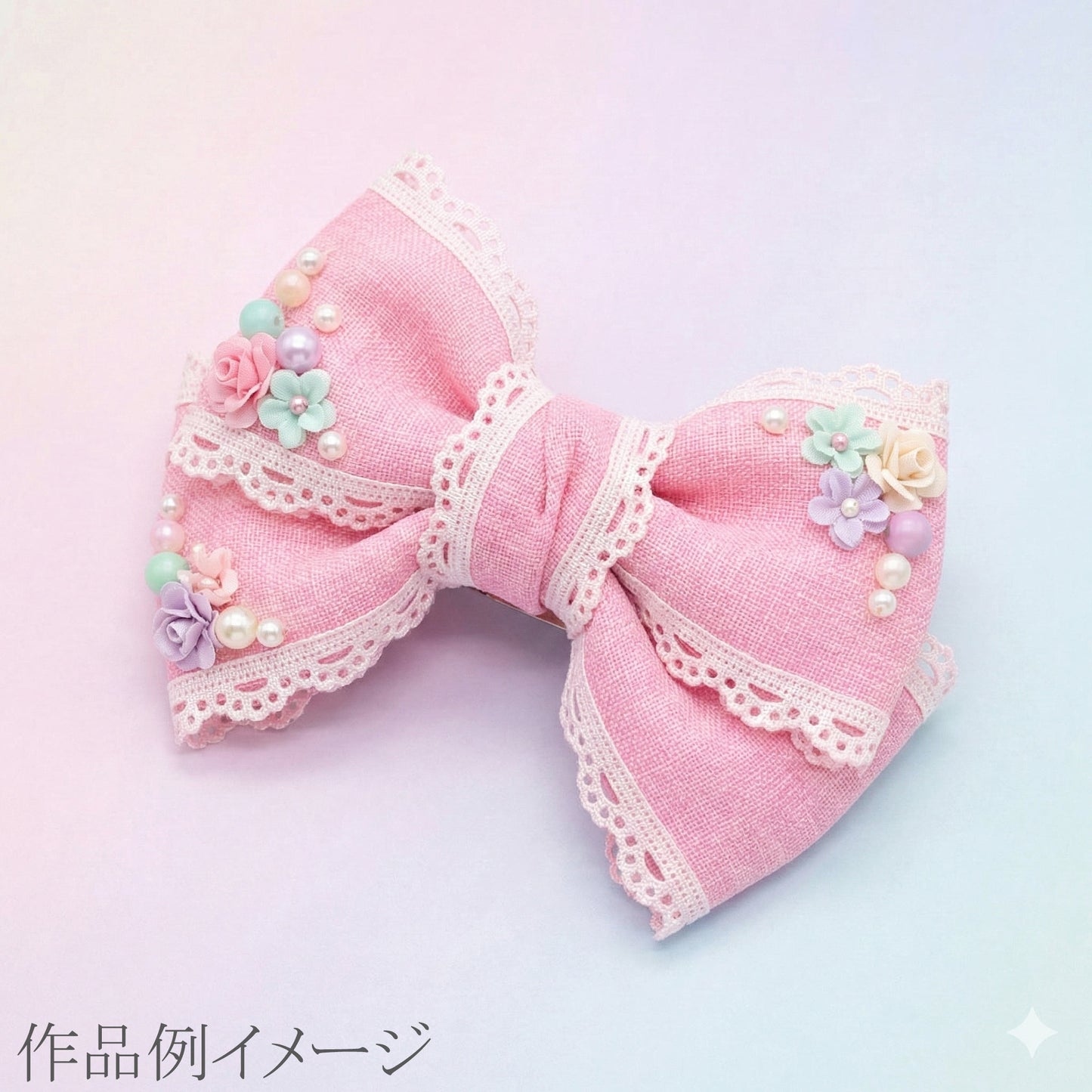 ゆめかわワイドな型抜きスカラップリボン幅64mm1m単位切り売り