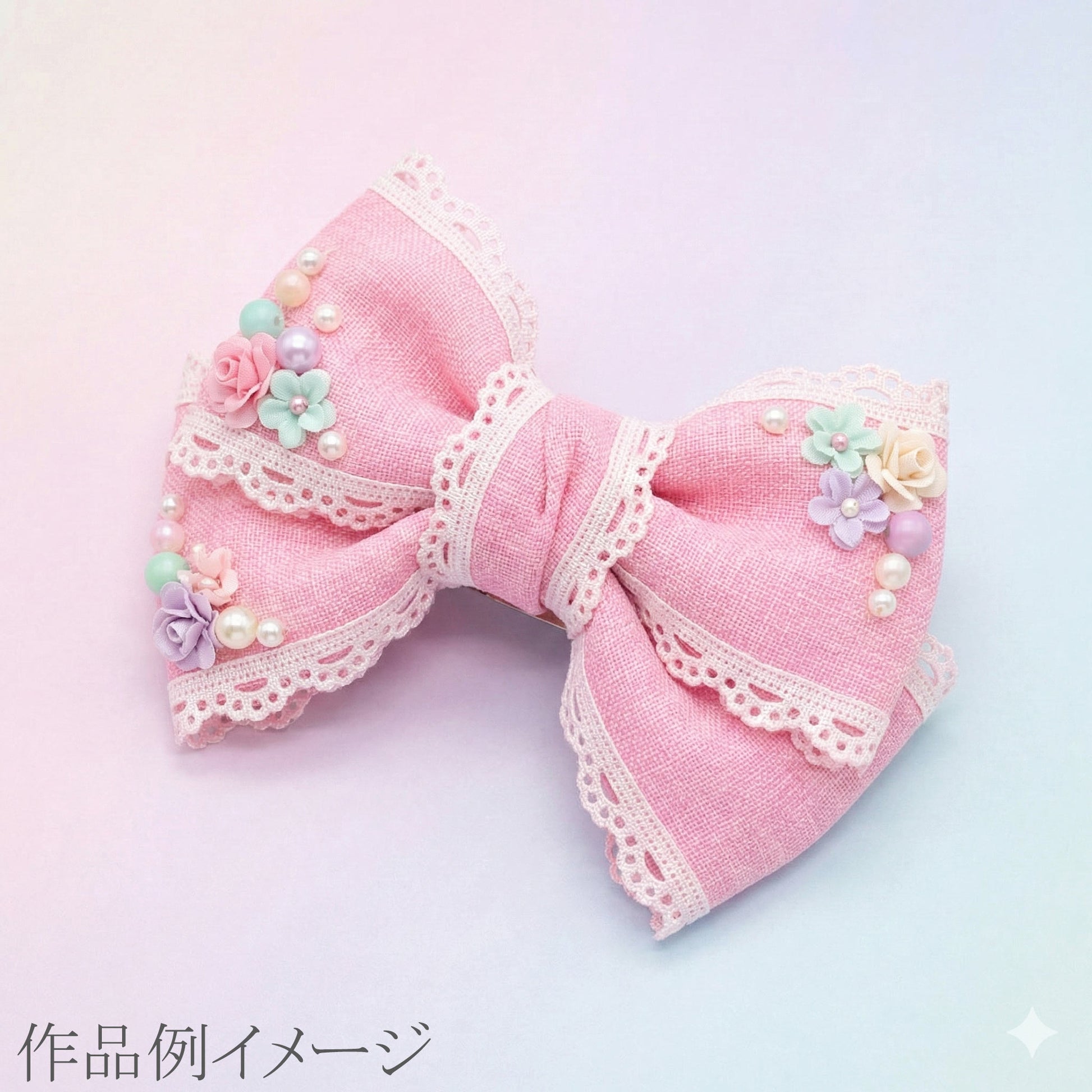 ゆめかわワイドな型抜きスカラップリボン幅64mm1m単位切り売り