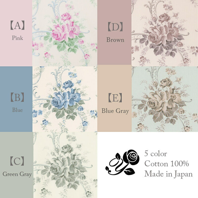 YUWA有輪商店クラシカルブーケシャーティング生地824965(30cm以上10cm単位切り売り)「在庫限り」