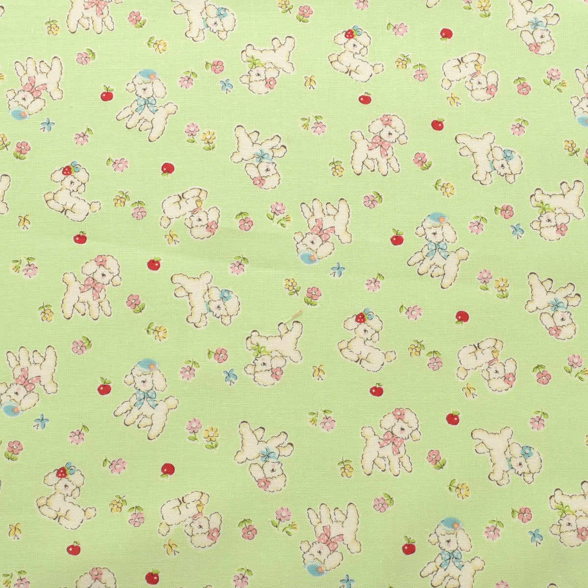 おさんぽひつじ　シャーティング生地　 AT839006　YUWA　有輪商店　(30cm以上10cm単位切り売り)