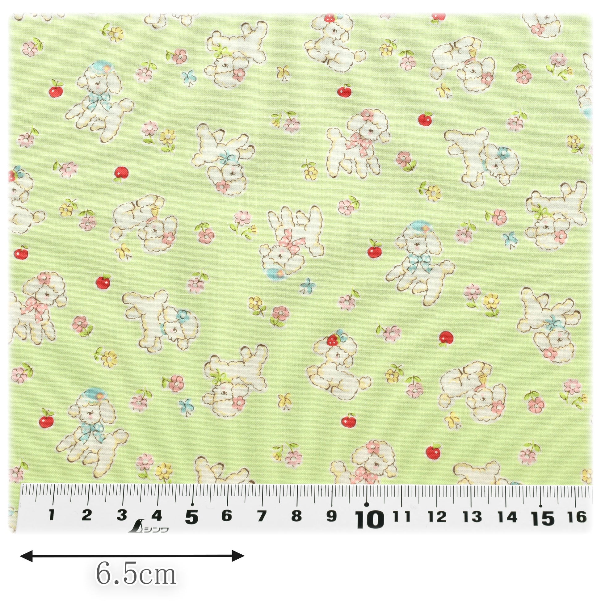 おさんぽひつじシャーティング生地AT839006YUWA有輪商店(30cm以上10cm単位切り売り)