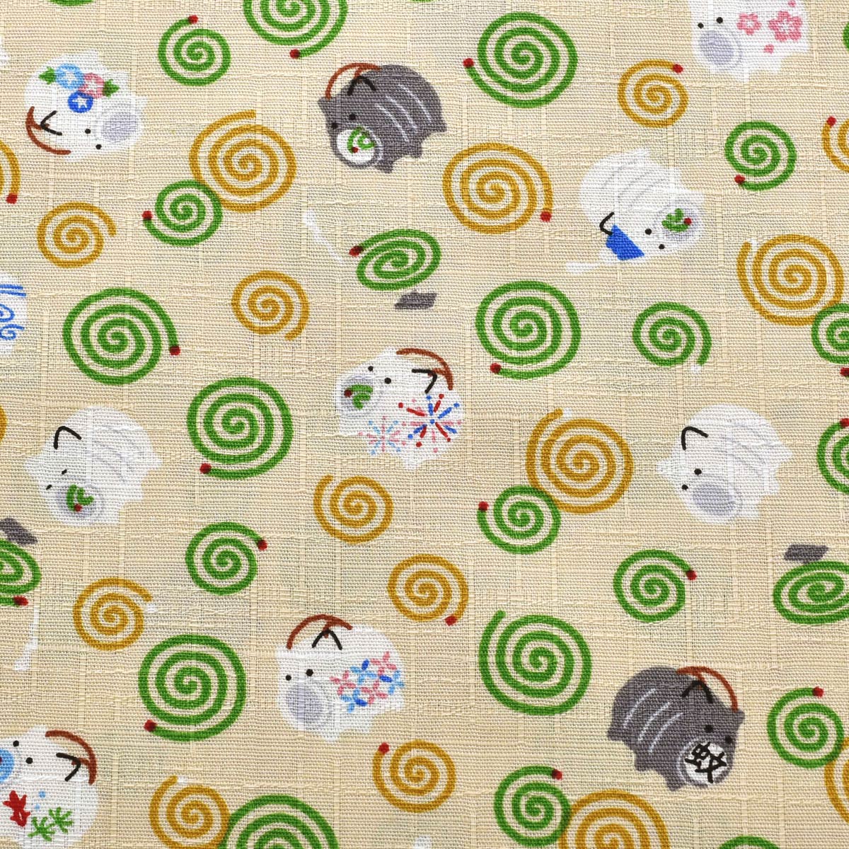 蚊取り線香　ドビー生地　AP62103-1　コスモ　(30cm以上10cm単位切り売り)