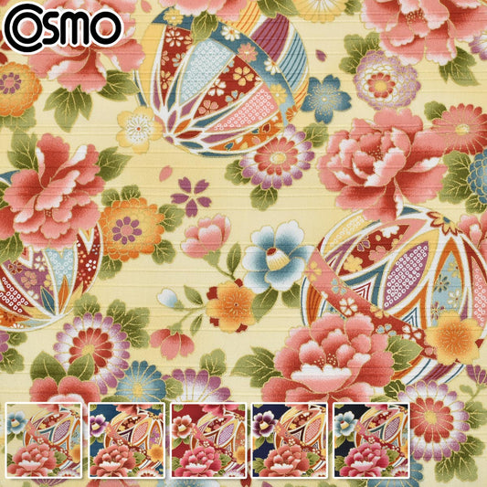 金彩華毬スラブサテン生地AP62902コスモ(30cm以上10cm単位切り売り)