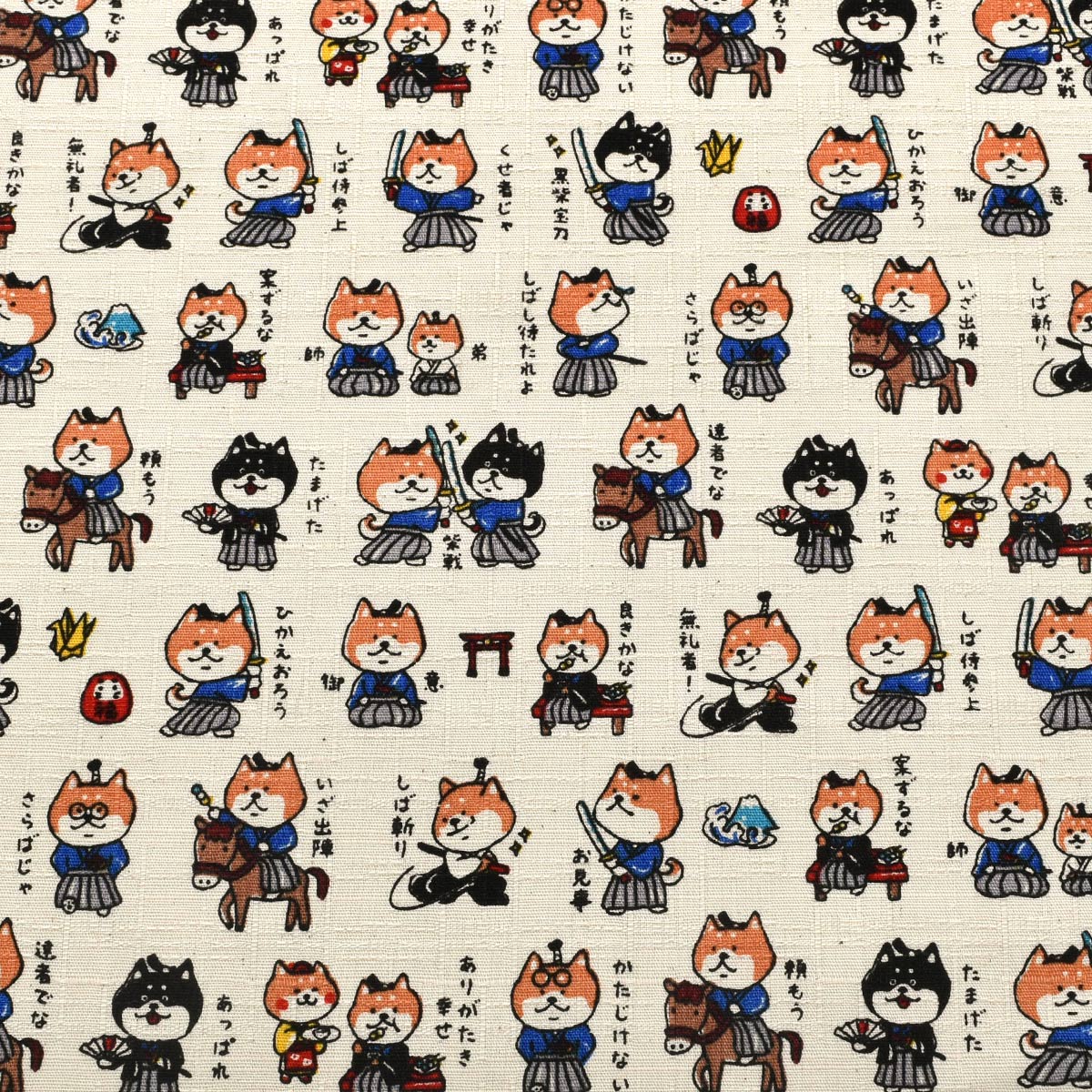 しば侍　ドビー生地　AP62101-1　コスモ　(30cm以上10cm単位切り売り)
