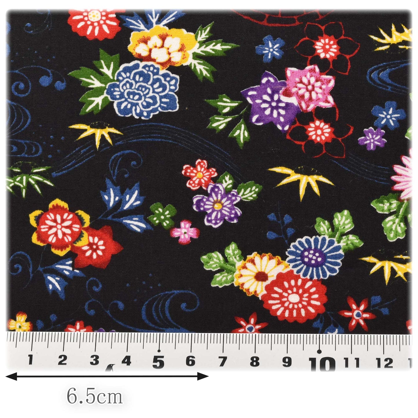 琉球の花ブロード生地AP62102-1コスモ(30cm以上10cm単位切り売り)